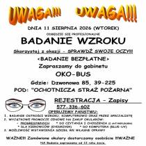 Zapraszamy na bezpłatne badanie wzroku