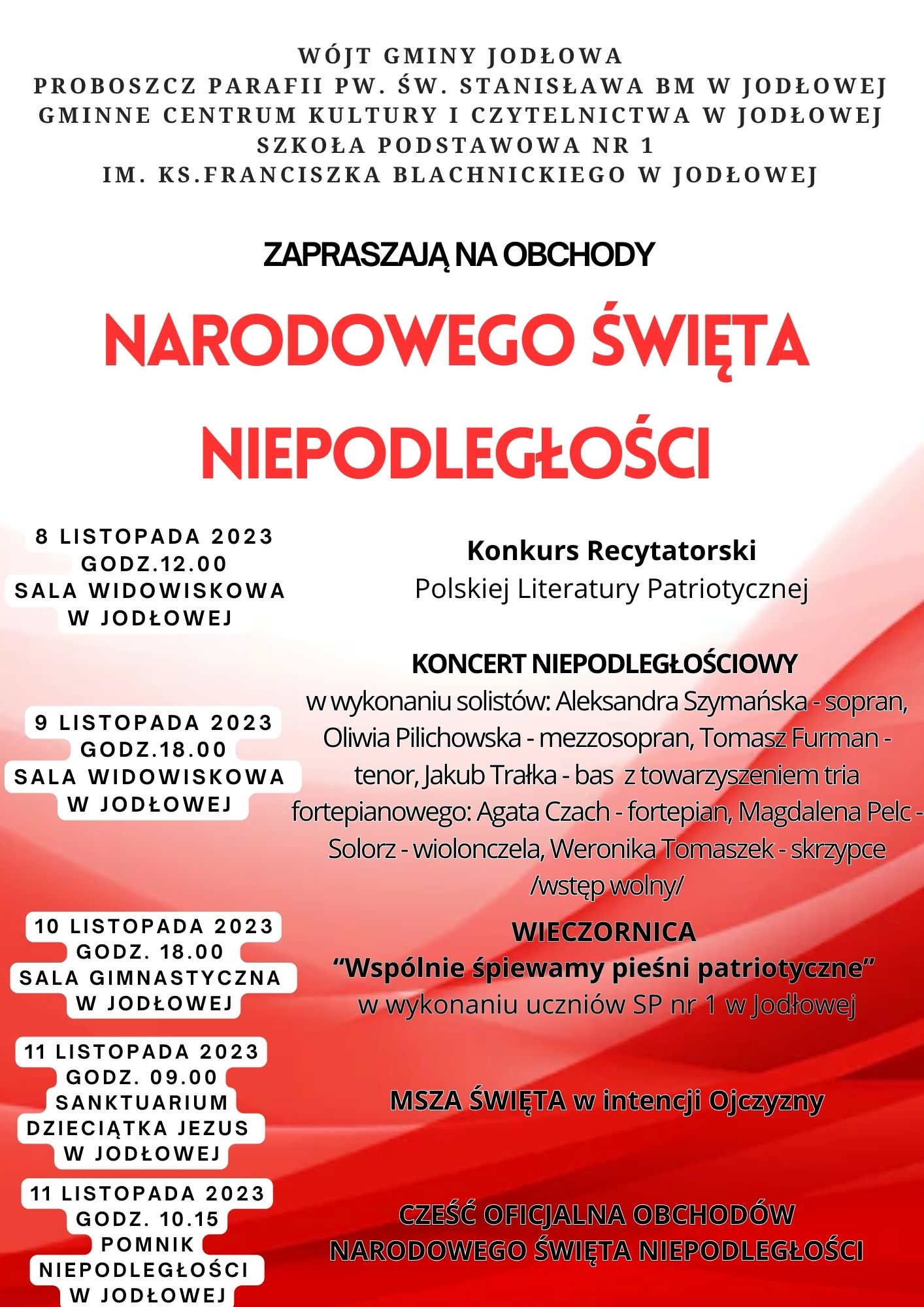 Czarny i Czerwony Nowoczesny Dzień Niepodległości Plakat 3 105547