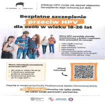 Bezpłatne szczepienie przeciw HPV dla osób w wieku 18-26 lat