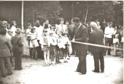 Przecięcie wstęgi na drodze Jodłowa-Wisowa 1977r.