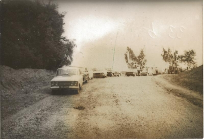 Przejazd nową drogą Jodłowa - Wisowa 1977r.